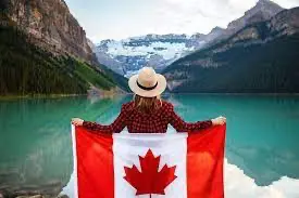 Canada Flag with Girl