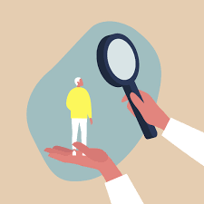Person zoom with Magnifying glass