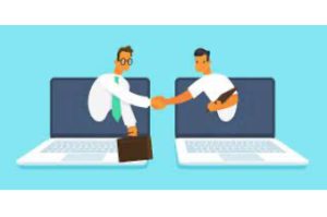 Online Business Handshake