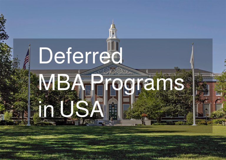 Deferred MBA Programs in USA