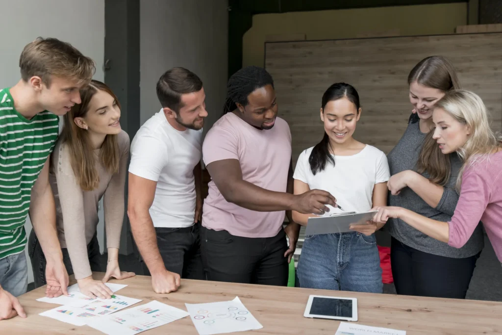 MBA students developing soft skills through collaboration
