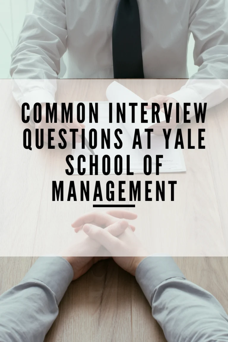 Preparing effectively for Yale SOM admissions interviews.