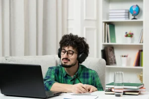 Graduate student preparing for standardized tests like the GRE and GMAT.